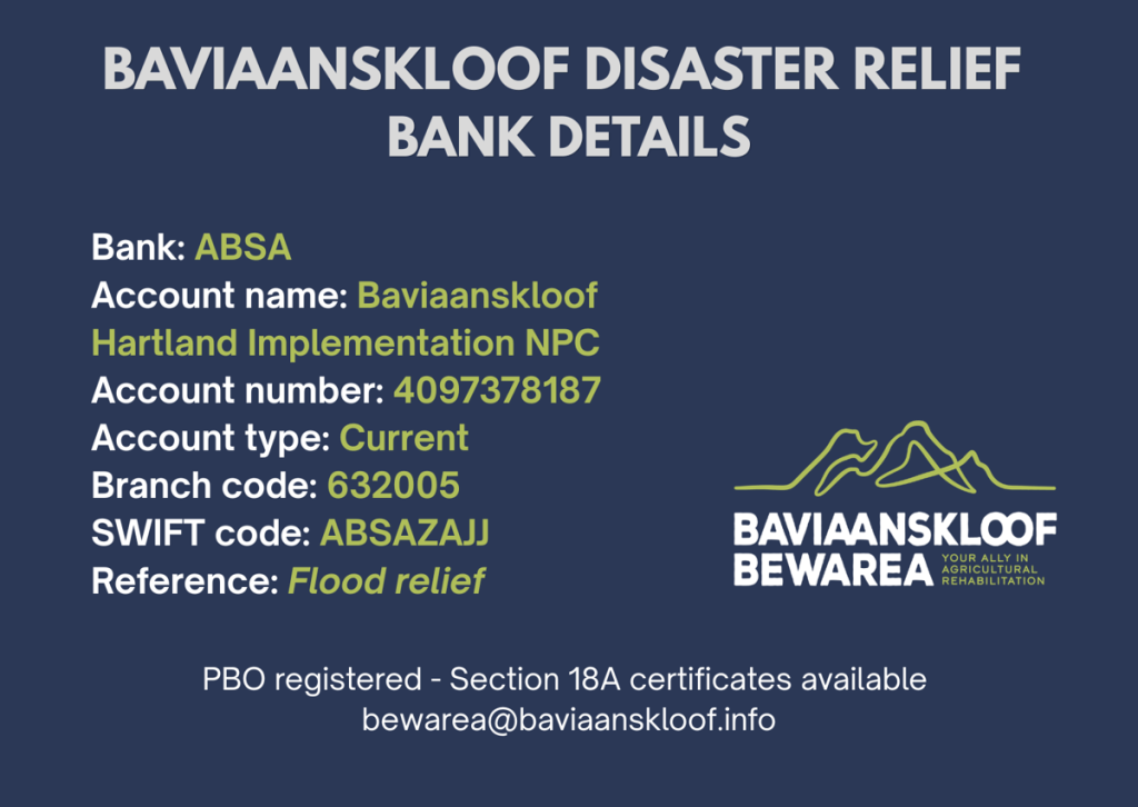 flood_image_Bank_ABSA_Account_name_Baviaanskloof_Hartland_Implementation_NPC_Account_number_4097378187_Account_type_Current_Branch_code_632005_SWIFT_code_ABSAZAJJ_Reference_Flood_relief